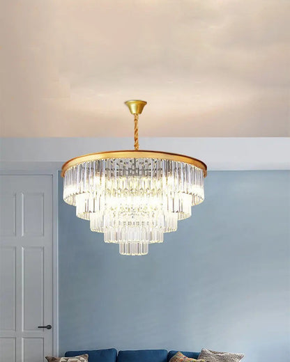 WOMO Tiered Crystal Prism Chandelier-WM2790