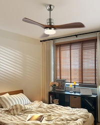 WOMO Mid Century Modern Ceiling Fan Lamp-WM5147