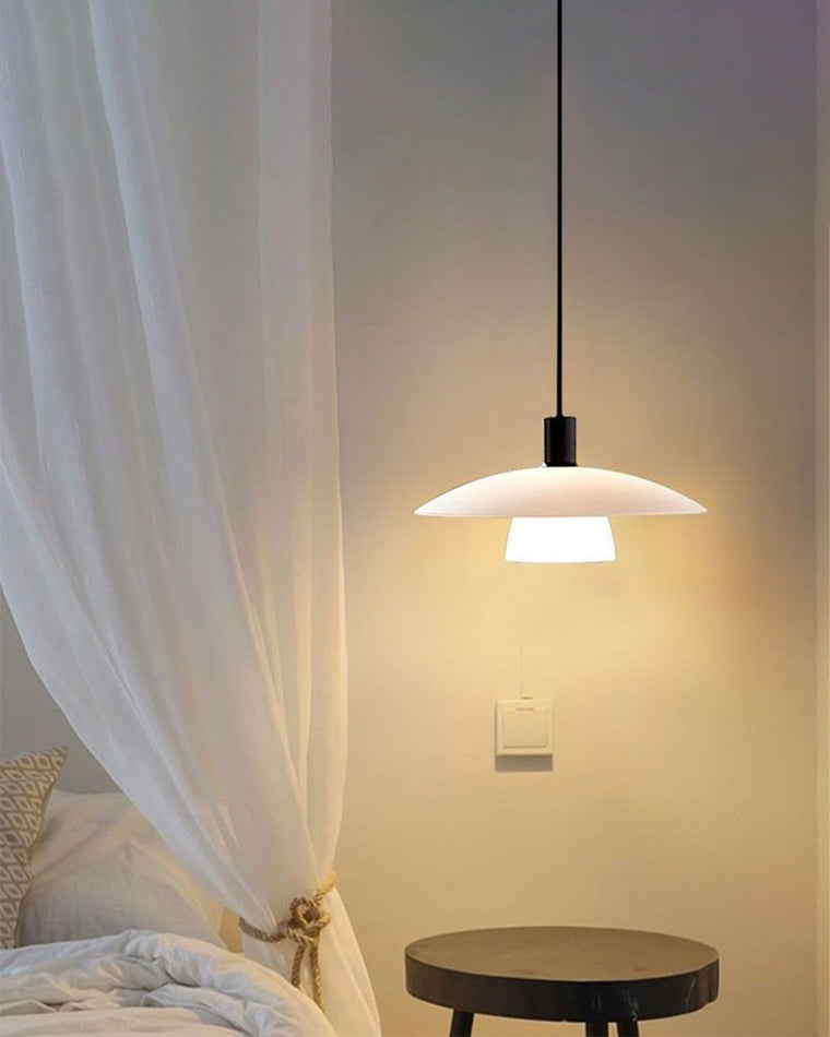 WOMO Milk Glass Shaded Pendant Light-WM2678