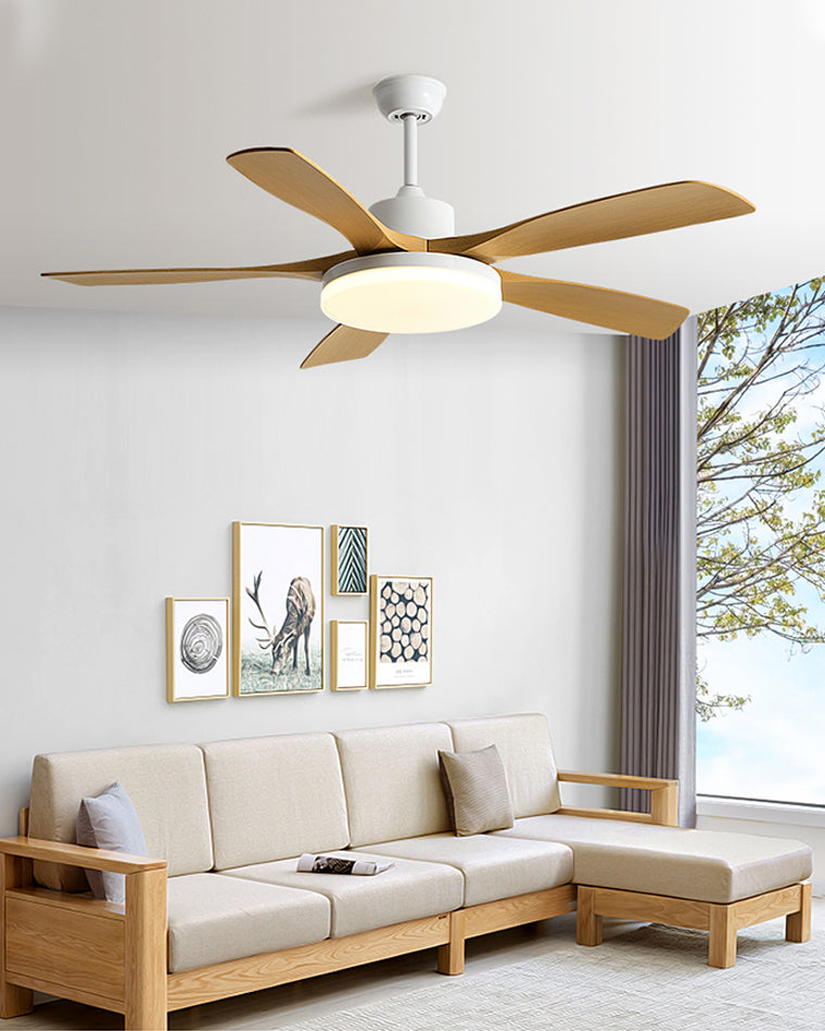 WOMO Scandi 5 Blade Ceiling Fan Lamp-WM5125