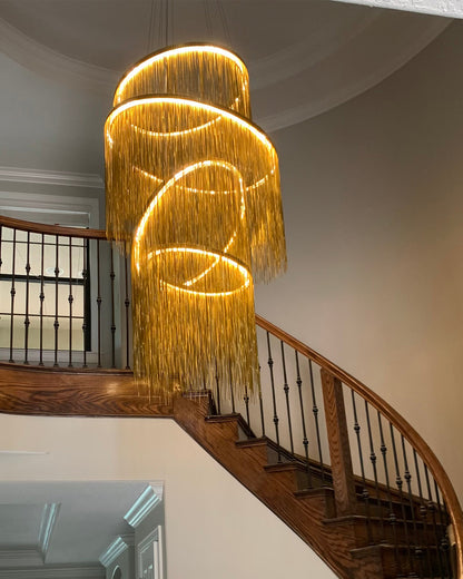 WOMO Tiered Fringe Chandelier-WM2062c