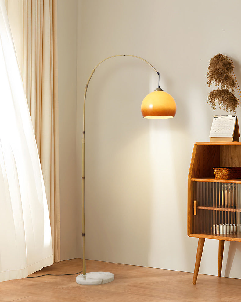 WOMO Hanging Bamboo Arc Floor Lamp-WM7133