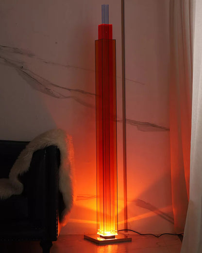 WOMO Red Column Floor Lamp-WM7138