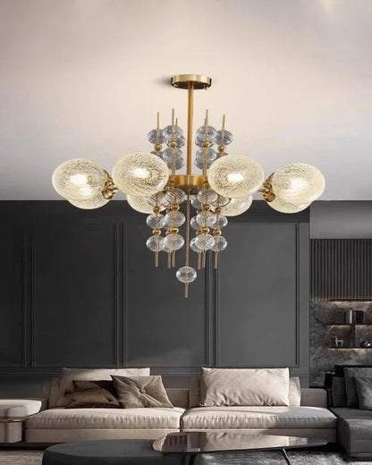 WOMO Textured Glass Bubble Chandelier-WM2769