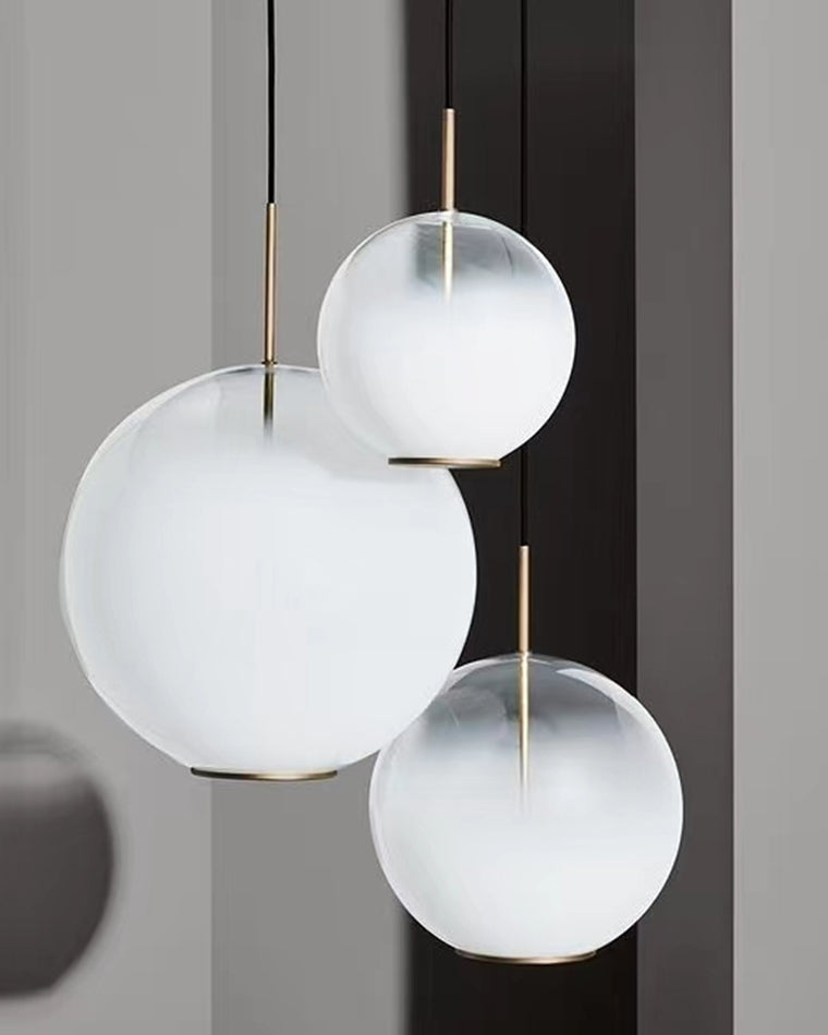 WOMO Milk Glass Globe Pendant Light-WM2674