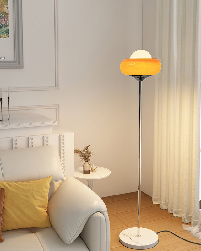 WOMO Torchiere Orange Floor Lamp-WM7092