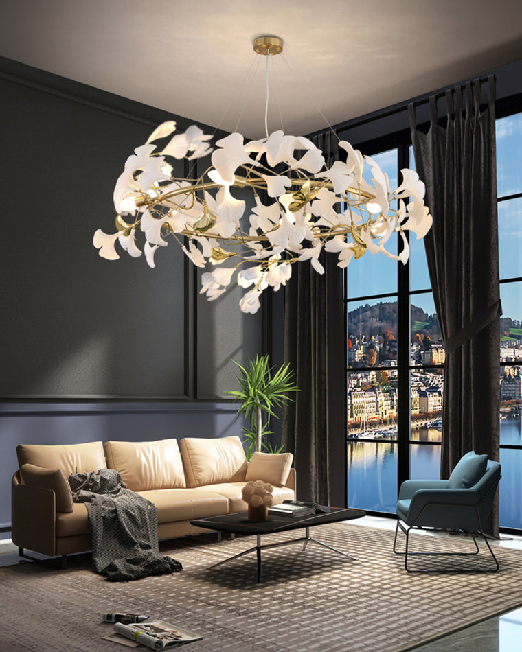 WOMO Gingko Round Chandelier-WM2422