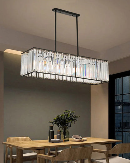 WOMO Rectangular Crystal Prism Chandelier-WM2588