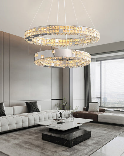 WOMO Tiered Circular Crystal Chandelier-WM2544