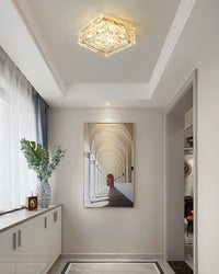 WOMO Square Crystal Flush Mount Ceiling Light-WM1130