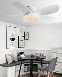 WOMO 52 inch Low Profile Ceiling Fan with Bright Light - WM5165