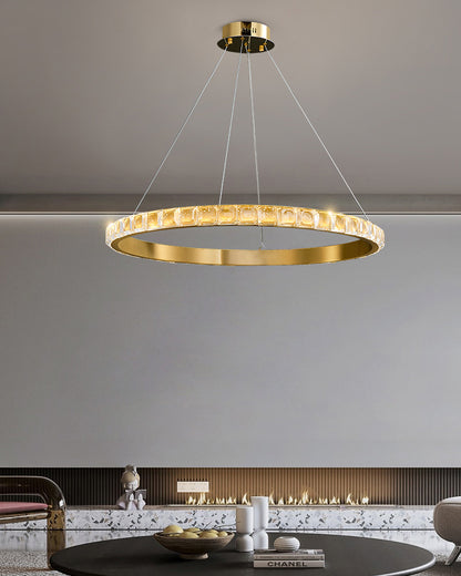 WOMO Tiered Circular Crystal Chandelier-WM2549