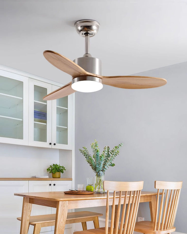 WOMO Mid Century Modern Ceiling Fan Lamp-WM5043