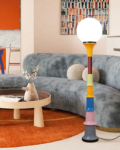 WOMO Colorful Globe Floor Lamp-WM7087