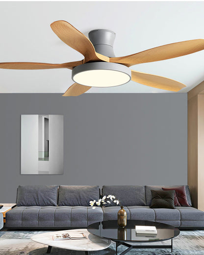 WOMO Scandi Large Flush Mount Ceiling Fan Lamp-WM5130