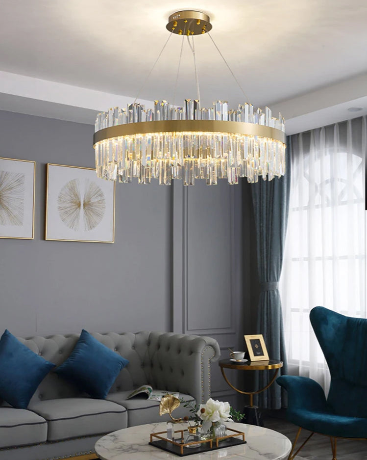 WOMO Luxury LED Gold Plated Crystal Chandelier-WM2531