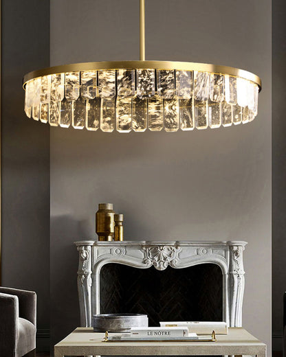 WOMO Gold Crystal Round Chandelier-WM2538