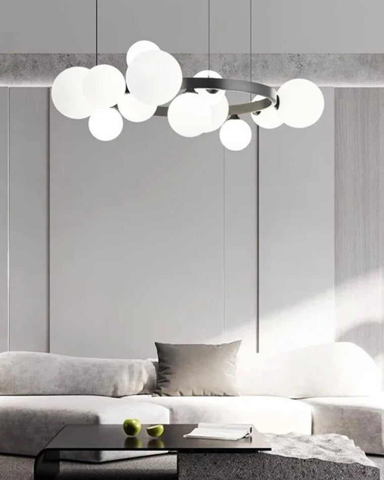 WOMO Circular Frosted Bubble Chandelier-WM2494