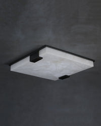 WOMO Square Alabaster Flush Mount Ceiling Light-WM1149