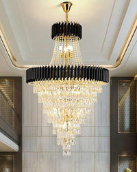 WOMO Tiered Tapered Crystal Chandelier-WM2699