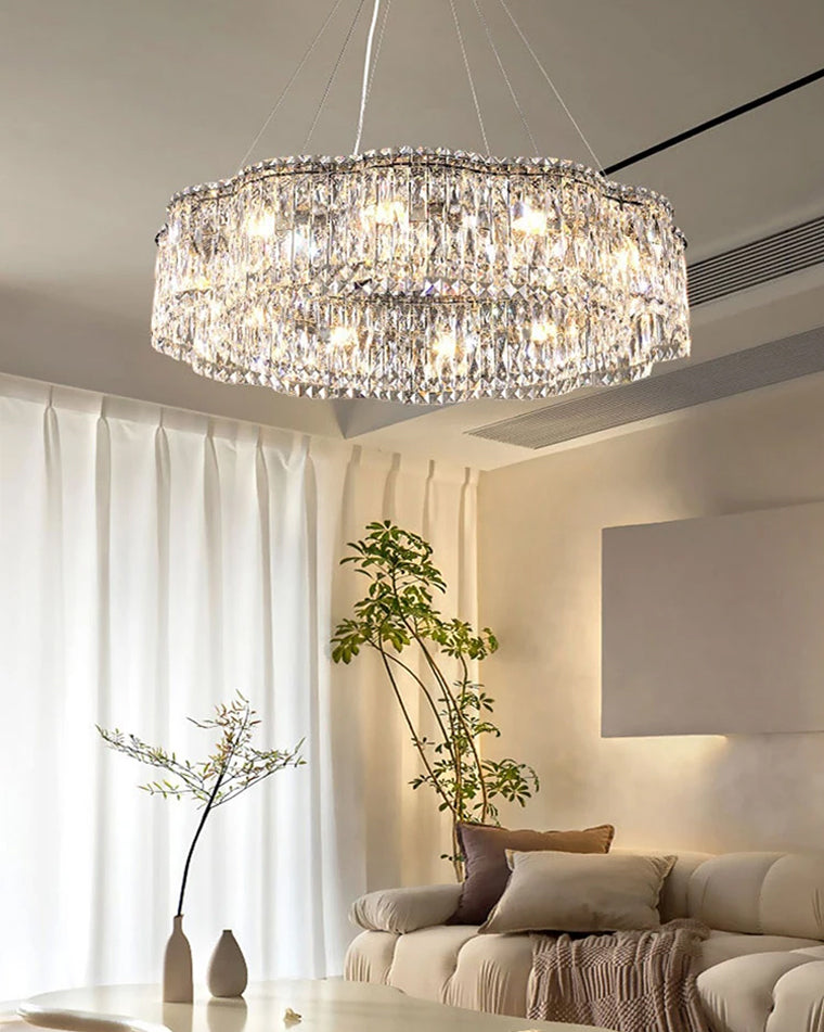 WOMO Flower Chrome Crystal Chandelier-WM2405