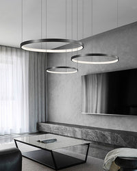 WOMO Tiered Circular Led Brass Chandelier-WM2345