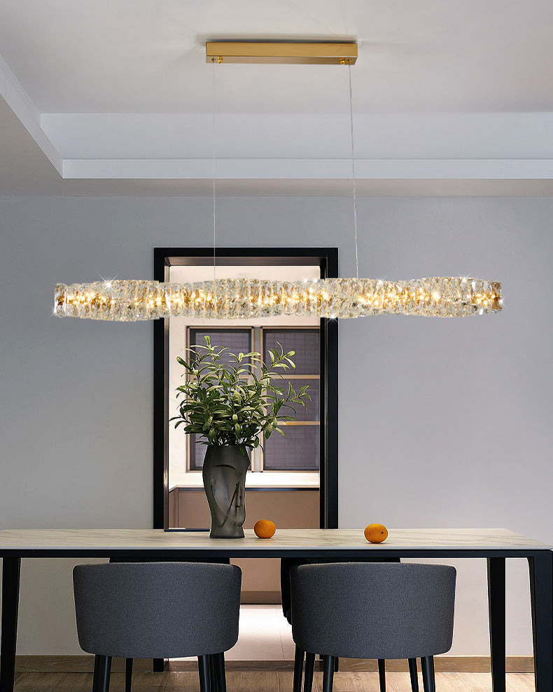 WOMO Twist Linear Crystal Chandelier-WM2193