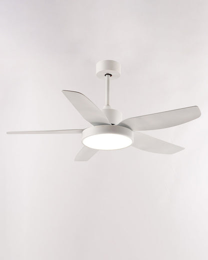 WOMO 5 Blade White Ceiling Fan Lamp-WM5083