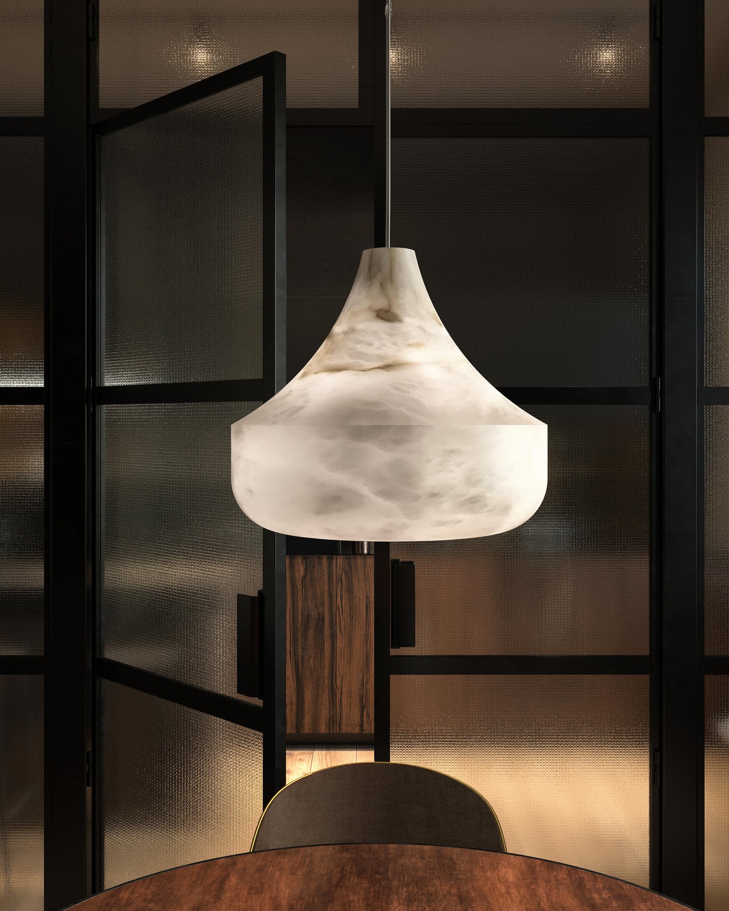 WOMO Cone Alabaster Pendant Light-WM2905