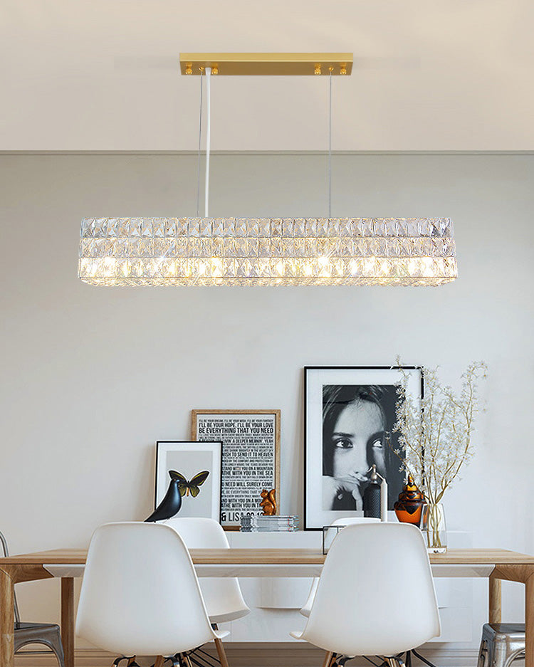 WOMO Rectangular Crystal Chandelier-WM2625