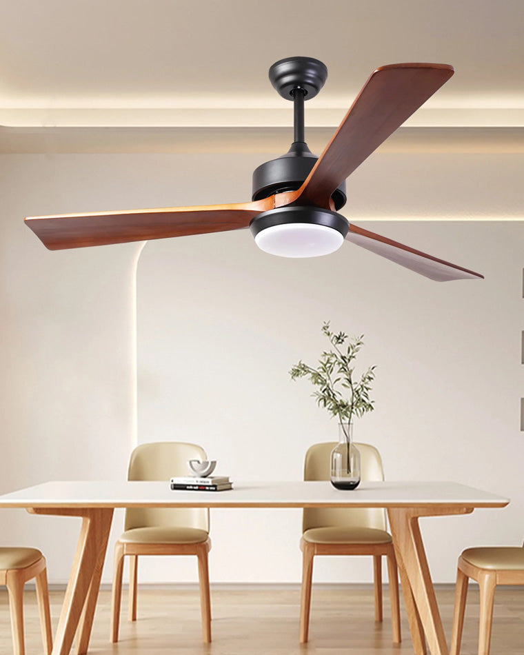 WOMO Mid Century Modern Ceiling Fan Lamp-WM5045