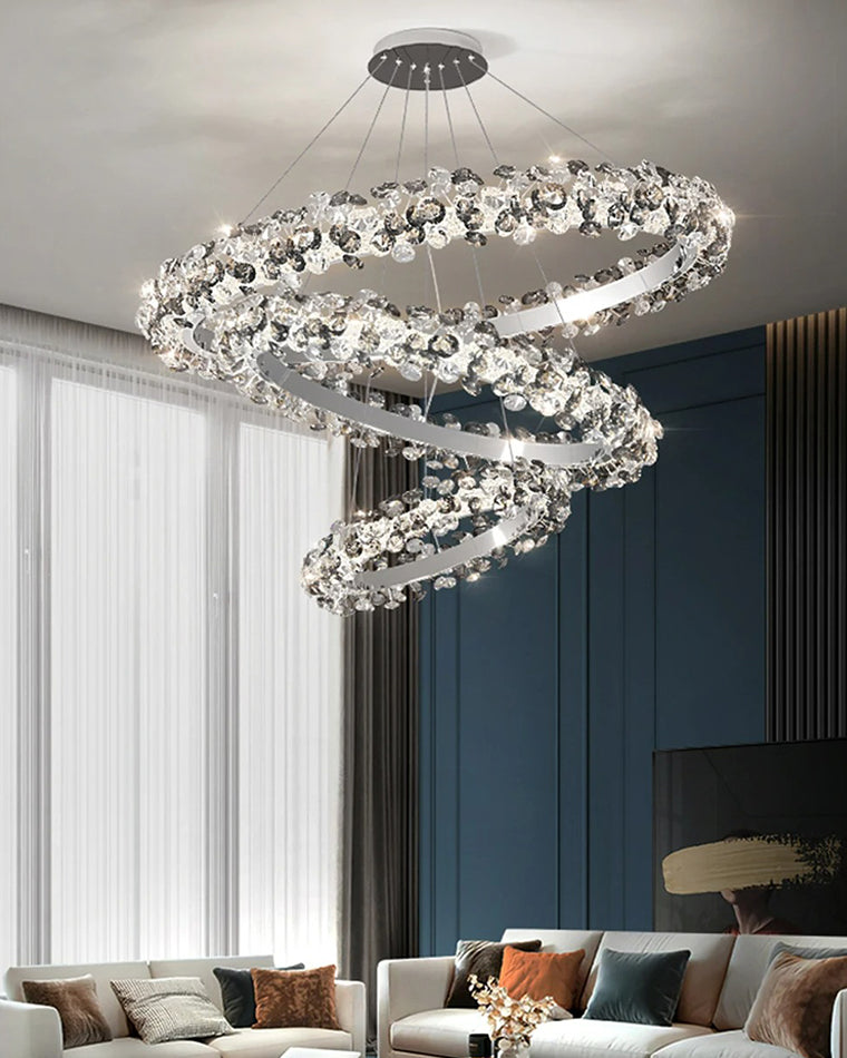 WOMO Tiered Circular Crystal Chandelier-WM2726