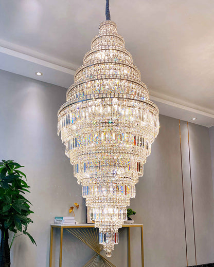 WOMO Large Tiered Crystal Chandelier-WM2389