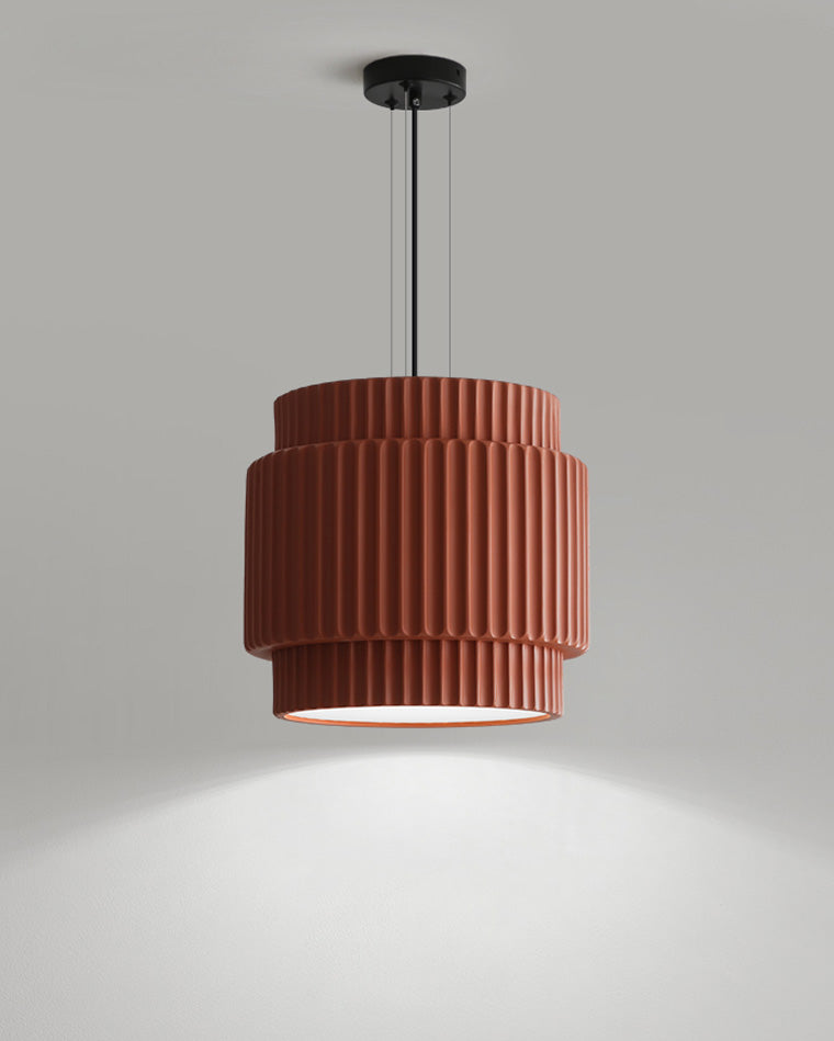 WOMO Ribbed Drum Pendant Light-WM2469