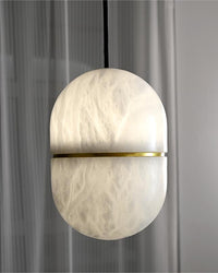 WOMO Alabaster Globe Pendant Light-WM2904