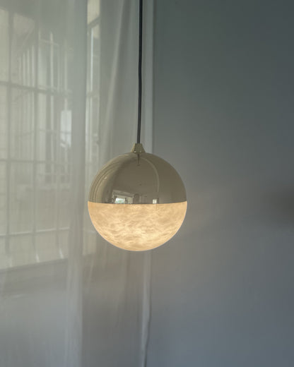 WOMO Alabaster Globe Pendant Light-WM2922