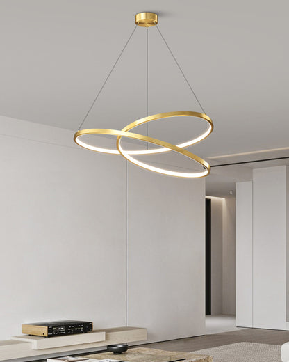 WOMO Swirl Led Brass Pendant Light-WM2354