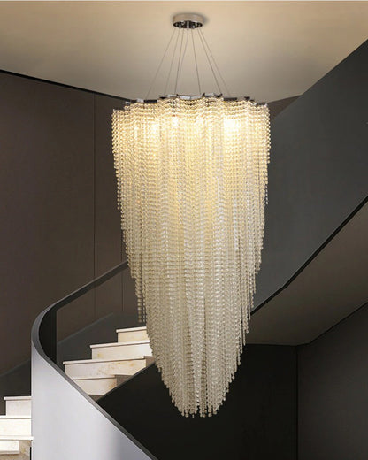 WOMO Cascading Crystal Foyer Chandelier-WM2750