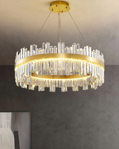 WOMO Luxury LED Gold Plated Crystal Chandelier-WM2531