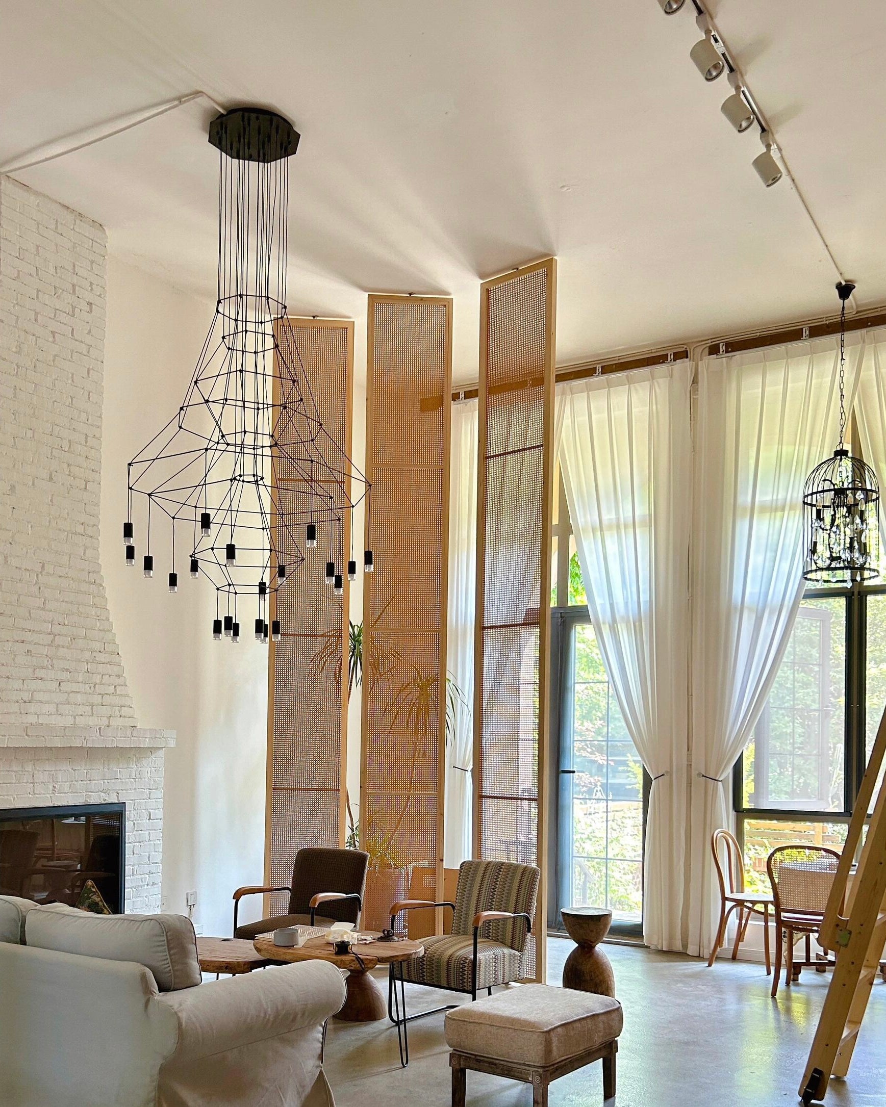 WOMO Wire Tiered Sculptural Chandelier-WM2066