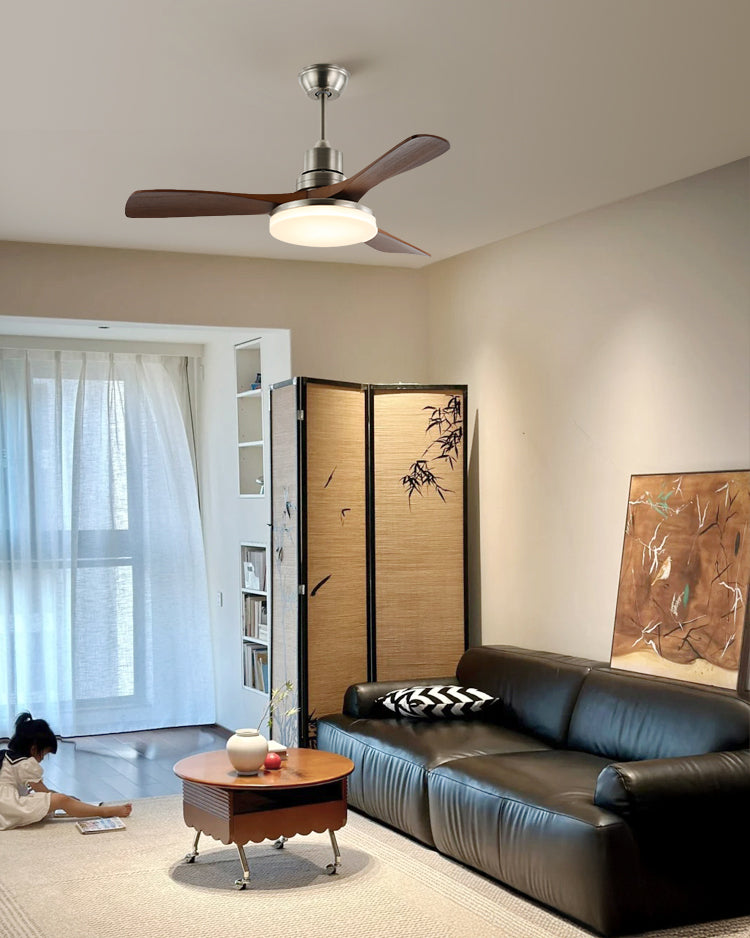 WOMO Mid Century Modern Ceiling Fan Lamp-WM5147