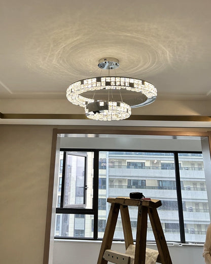 WOMO Tiered Circular Crystal Chandelier-WM2544