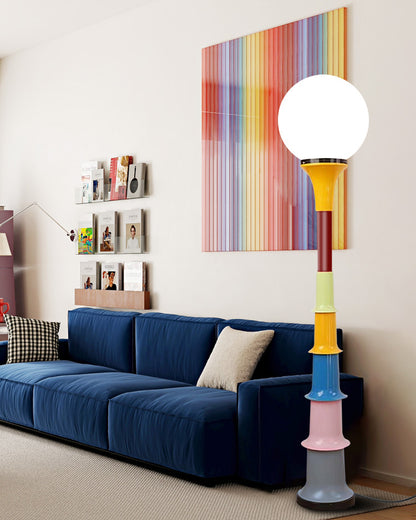 WOMO Colorful Globe Floor Lamp-WM7087