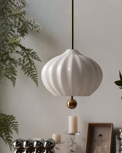 WOMO Wind Bell Milk Glass Pendant Light-WM2677