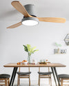 WOMO 3 Wood Blade Hugger Ceiling Fan Lamp-WM5120 thumbnail