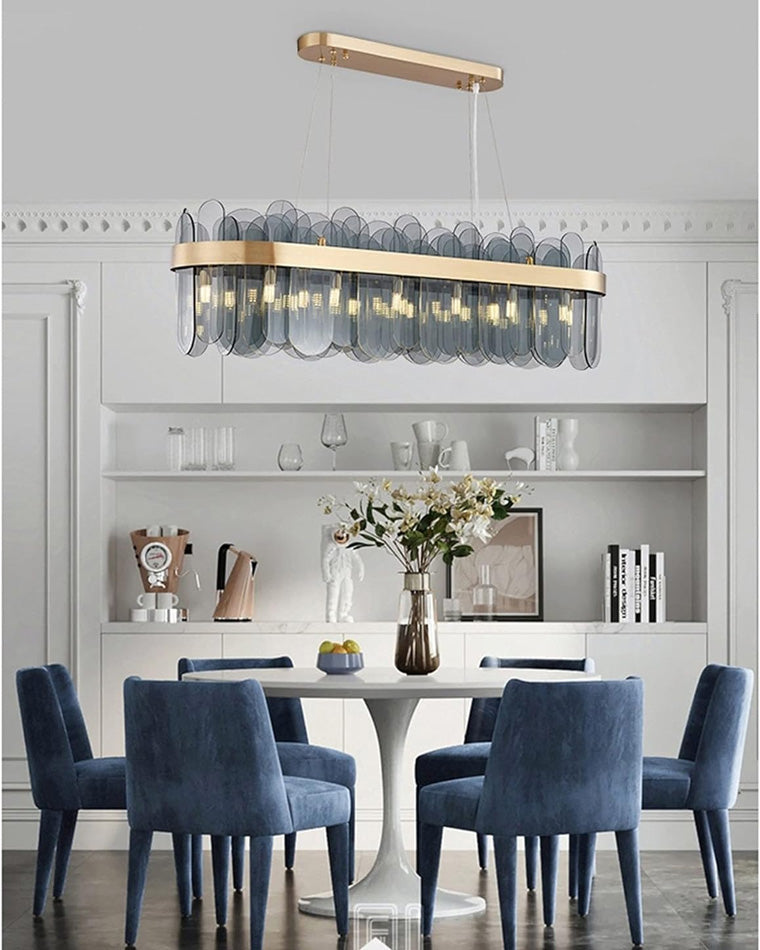 WOMO Long Oval Glass Chandelier-WM2410