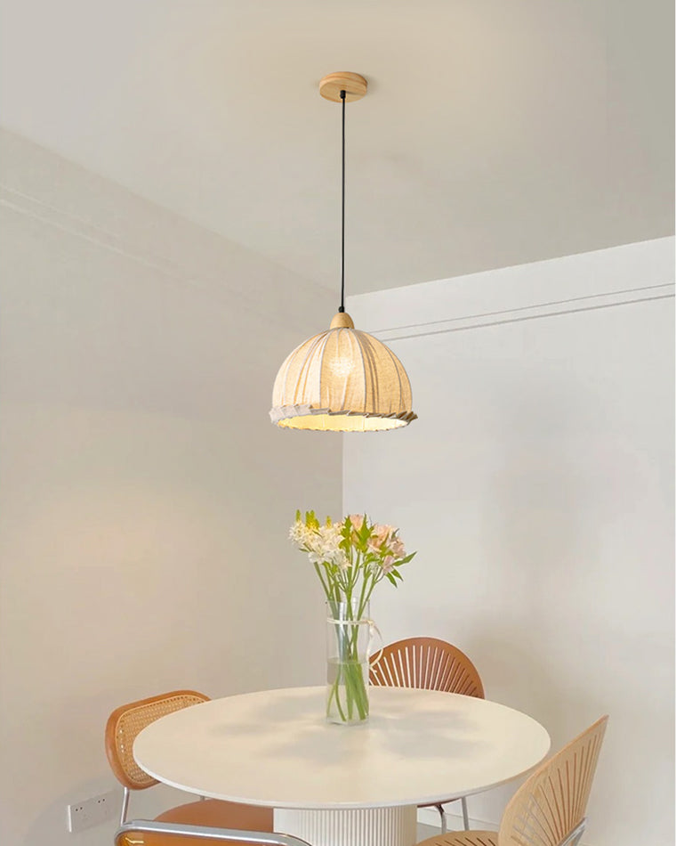 WOMO Dome Linen Pendant Light-WM2939