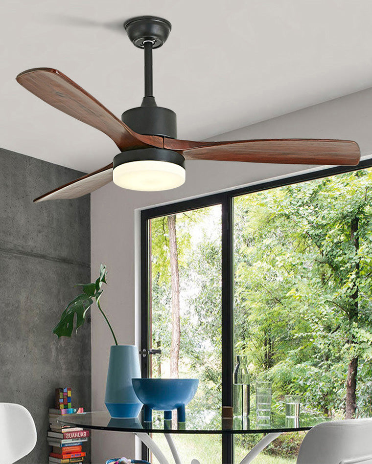 WOMO 3 Wood Blade Ceiling Fan Lamp-WM5068