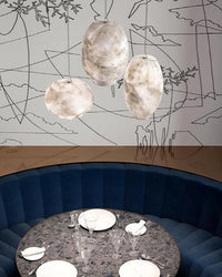 WOMO Camille Alabaster Pendant Light-WM2895