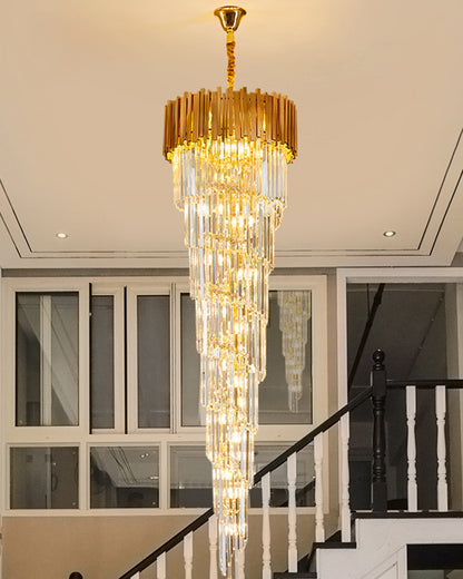 WOMO Gold Cascading Crystal Chandelier-WM2185d